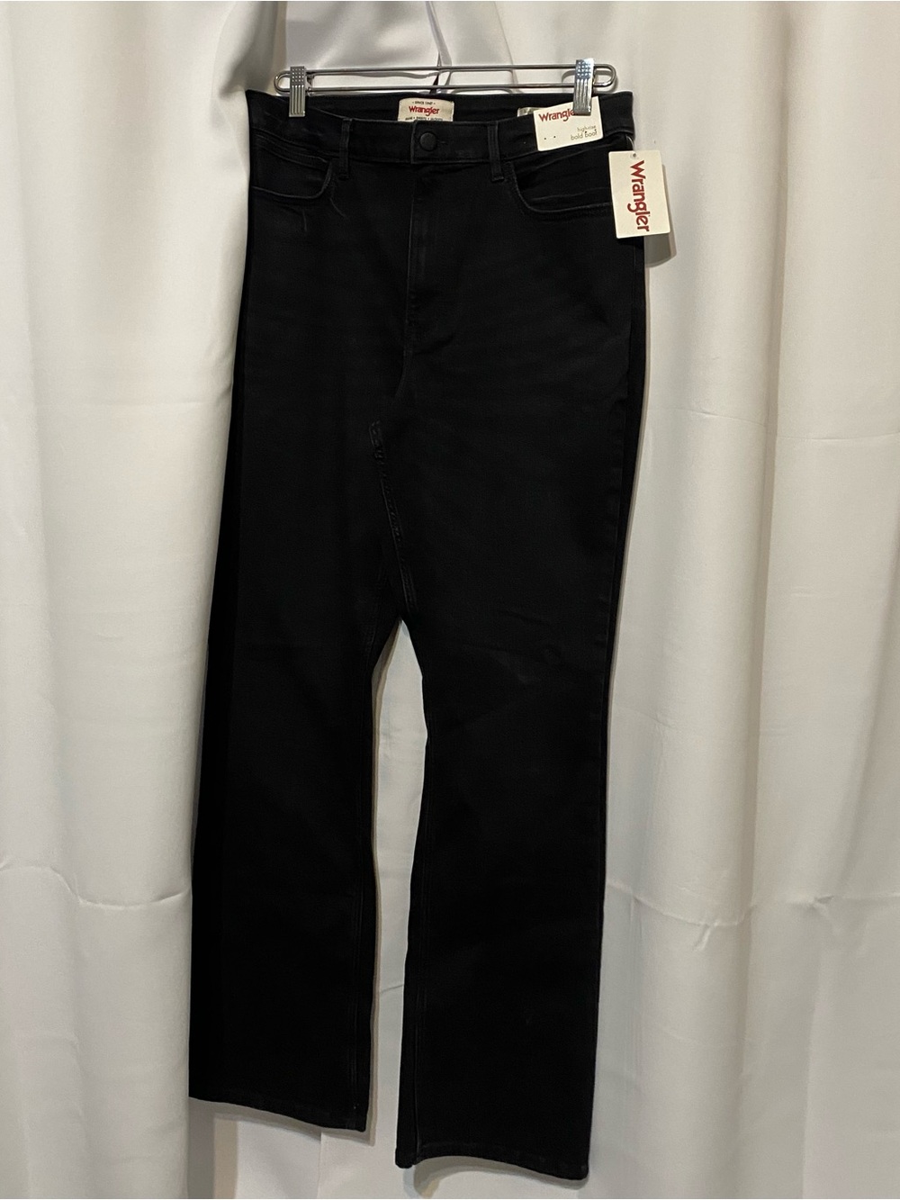 Wrangler Women’s 14 32x32 Black High Bold Boot Cut Denim Jeans Western Cowboy